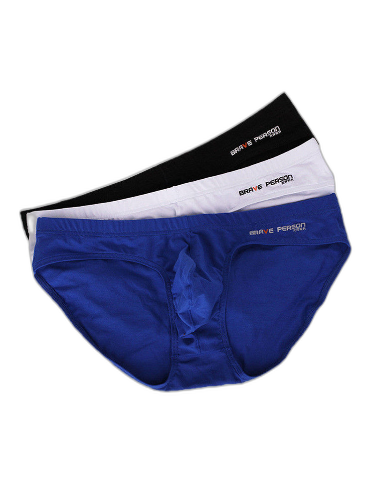 2 Pack Men's Comfortable Cotton Large Pouch Sports Bikini