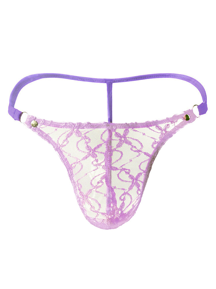 Men's Sexy Transparent Mesh Thong