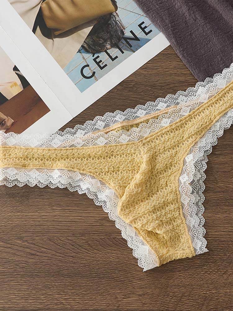 Men's Low-Rise Sexy Lace-Trimmed Briefs