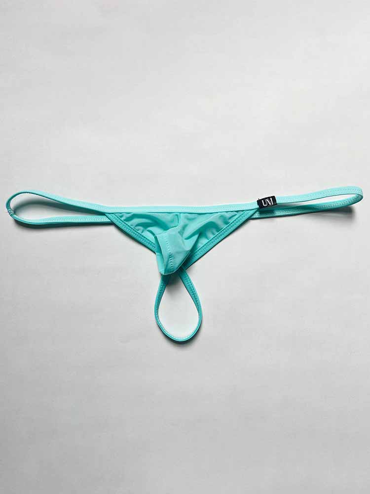 Men's Sexy Elephant Trunk Open Solid Color Thong