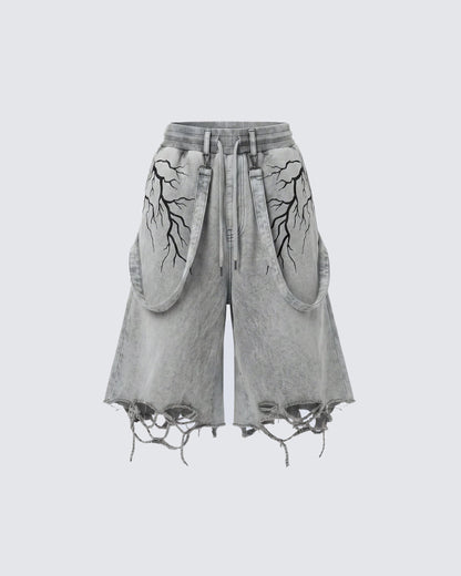 LIGHTNING Series | New Strap Wide-Leg Shorts