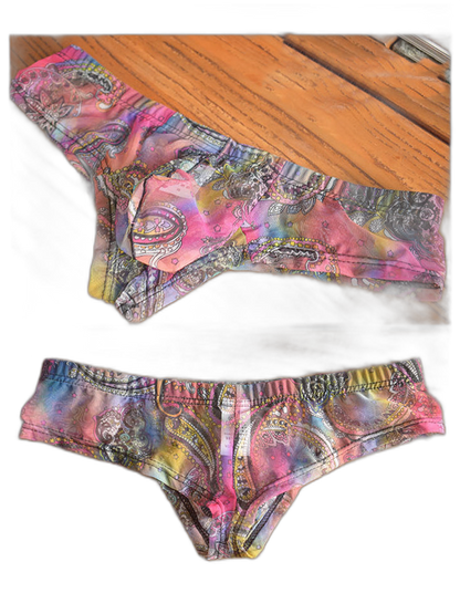 4-pack Men's Lace Print Sheer Mesh Bohemian Boxer Briefs