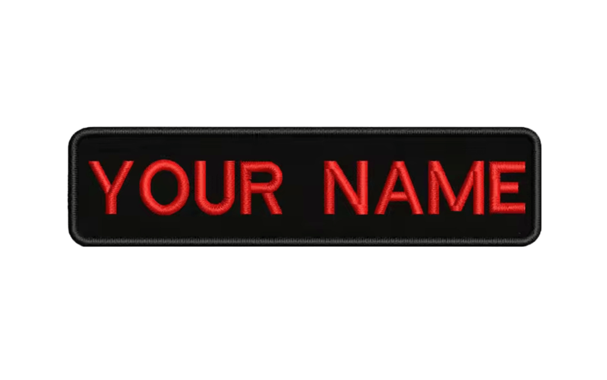 Custom Patch 10cmX2.5cm Black/Red