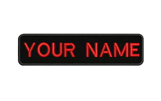 Custom Patch 10cmX2.5cm Black/Red
