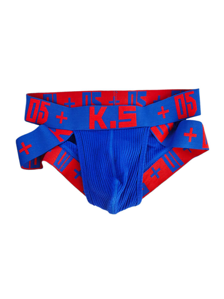 Men's Sexy High-Cut Ribbed Cotton Athletic Briefs