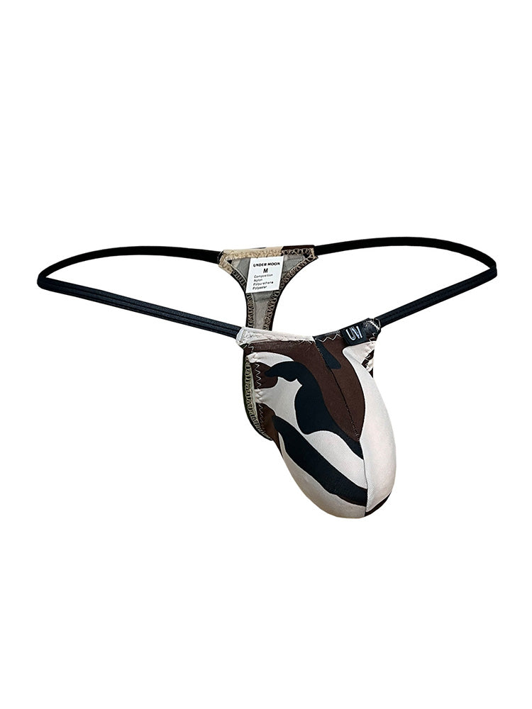Men's Leopard Camo Prints Low Rise Thong