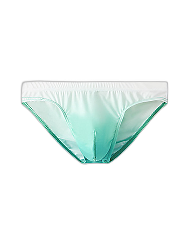 3 Pack Men's Sensual Silk-Like Loose Gradient Color Bikini