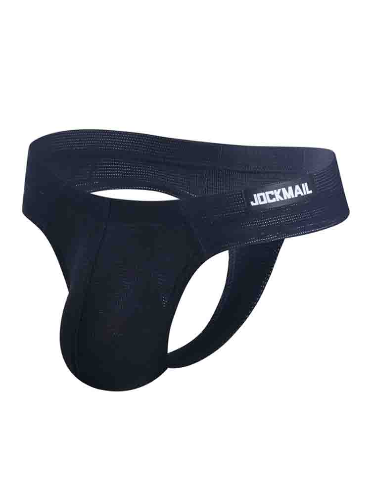 Men's Solid Color Mesh Bikini Briefs