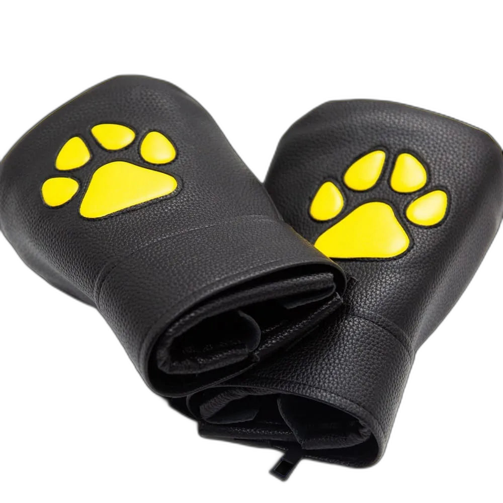 Leather Puppy Paw Mittens