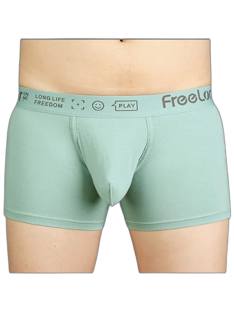 FreeLonger Men’s Soft Cotton Big Pouch Trunks
