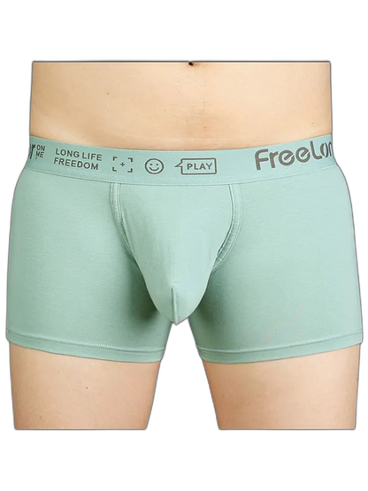 FreeLonger Men’s Soft Cotton Big Pouch Trunks
