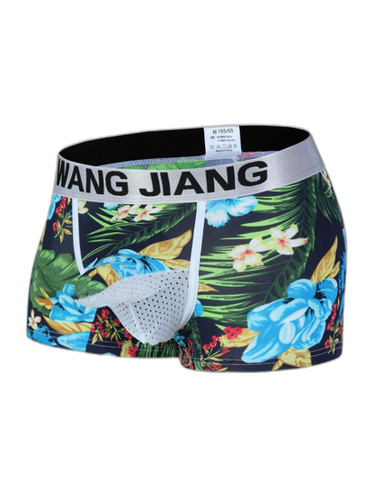 3 Pack Men's Ice Silk Trunks with Separated Pouch Design