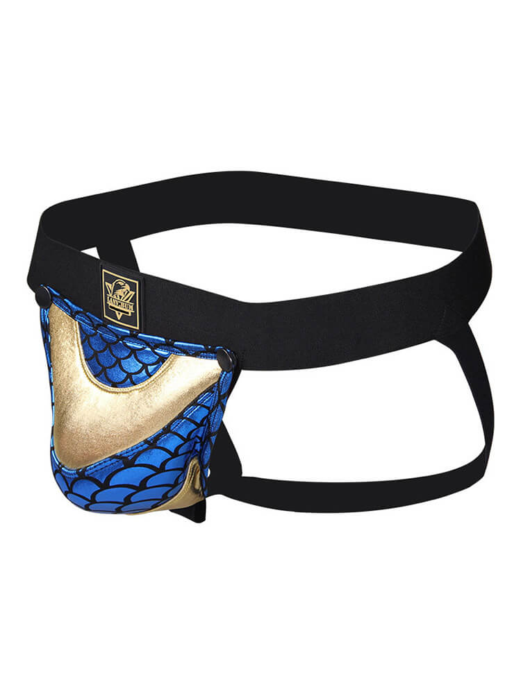 Men's Detachable Colorblock Pouch Hip-Lifting Jockstrap