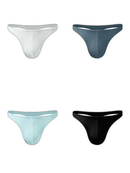 4 Pack Men's Sexy Pouch T-Back Thongs