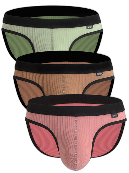 3 Pack Low Rise Soft Briefs With Support Pouch