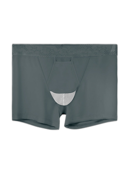 2 Men's Ultra-Thin Ice Silk Detachable Gusset Breathable Trunks