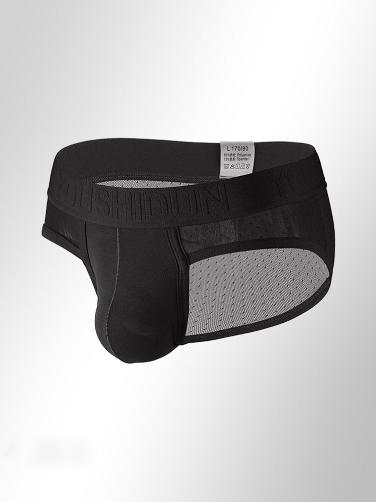 2 Pack Men's Low Rise Mesh Large Pouch U-convex Breathable Comfortable Briefs