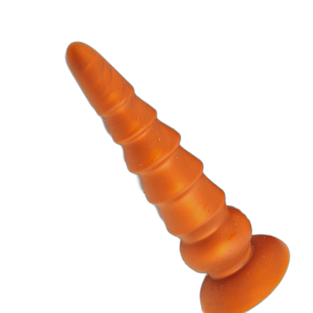 ELITE Liquid Silicone Ridge Rider 8 Inch Small Gold