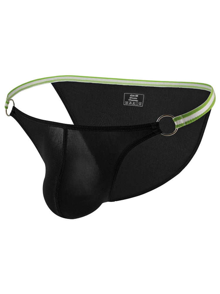 Men's Ice Silk Solid Color Nylon Briefs