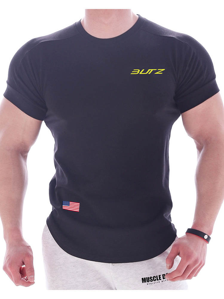 Men's Solid Color Quick-Dry Fitness Sports T-shirt