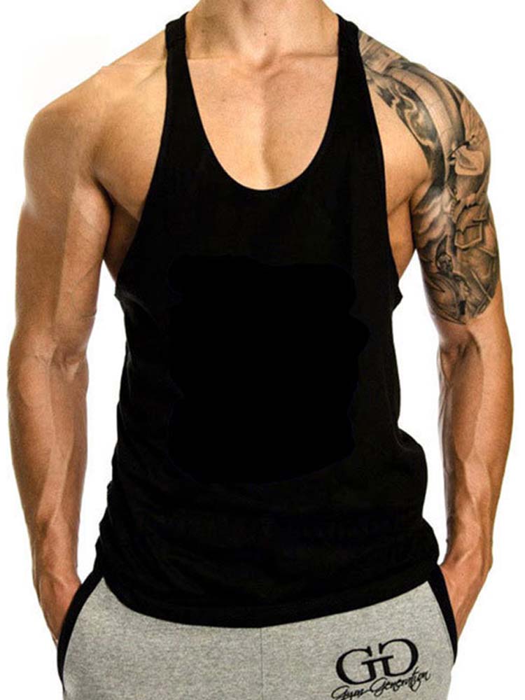 Men's Solid Color Loose Sports Cotton Vest