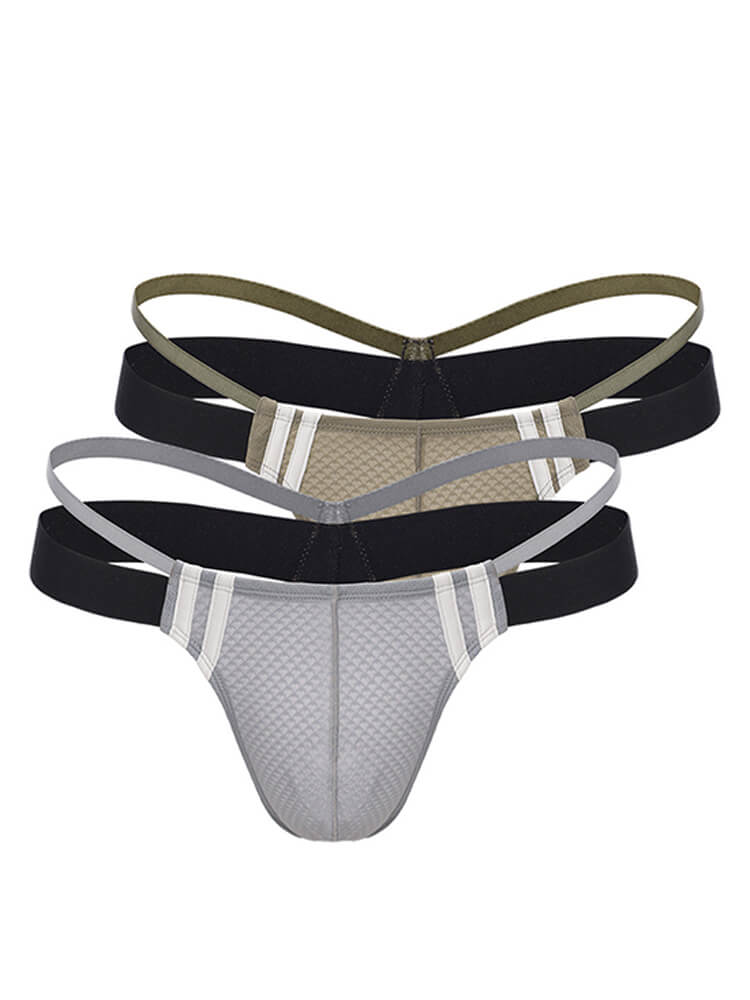 Men's Sexy Snake-Scale Pattern Jacquard Thong