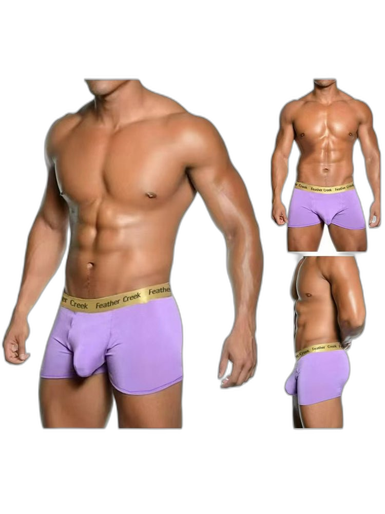 3 Pack Men's U-Shaped Large Pouch Breathable Comfortable Trunks
