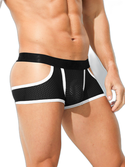 3 Pack Men's Breathable Mesh Lightweight & Airy Supportive Fit Trunks