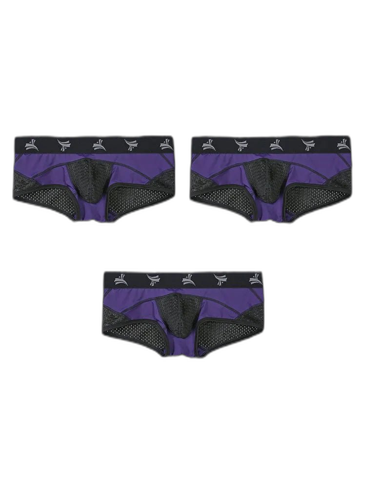 3 Pack Nylon Mesh Breathable U-Pouch Trunks