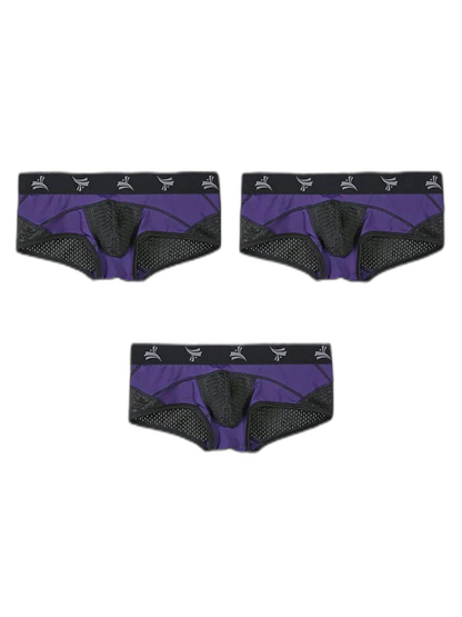 3 Pack Nylon Mesh Breathable U-Pouch Trunks