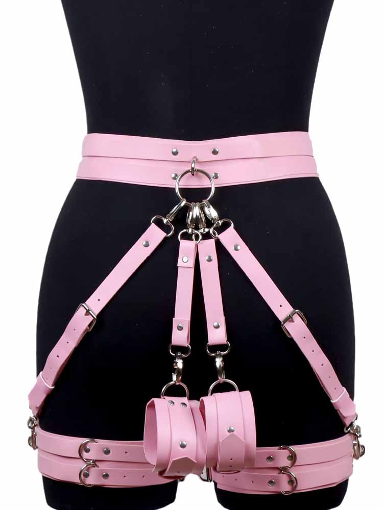 Solid Color Adjustable Bondage Pants