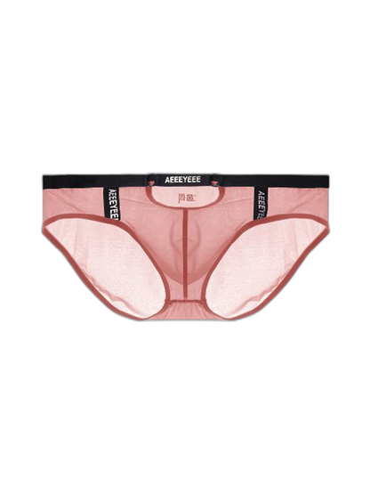 Men's Low Waist Narrow Waist Ice Silk Breathable Convex Pocket Briefs