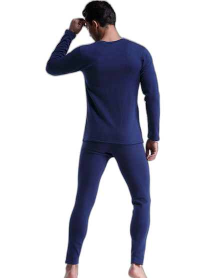 V-Neck Thermal Underwear With Fleece Lined