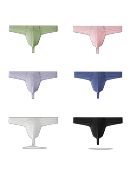 3 Pack Men's Solid Color Seamless Comfort Quick-Dry Breathable Thongs