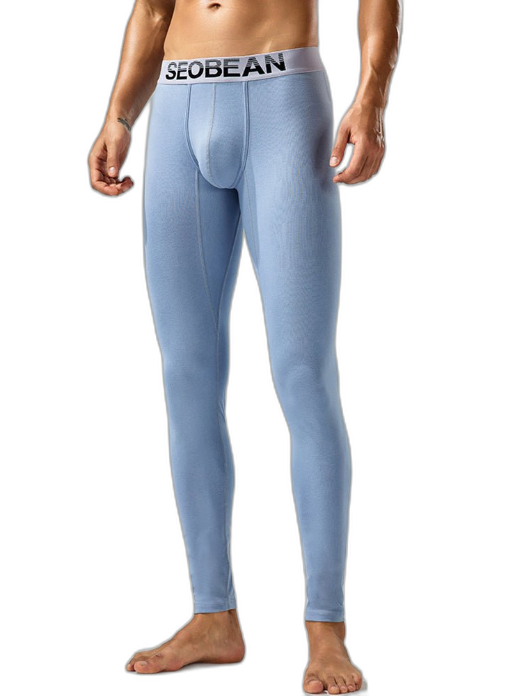 Seobean Men's Thin Autumn and Winter Essential Thermal Underwear Long Pants