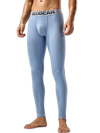 Seobean Men's Thin Autumn and Winter Essential Thermal Underwear Long Pants