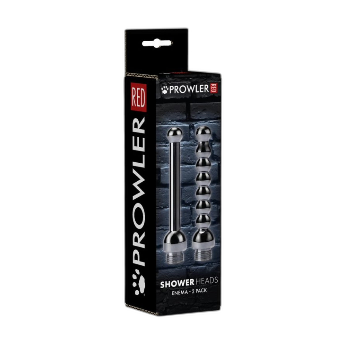 Prowler RED Shower Heads Douche Nozzles 2 Pack Silver
