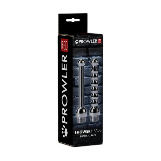 Prowler RED Shower Heads Douche Nozzles 2 Pack Silver