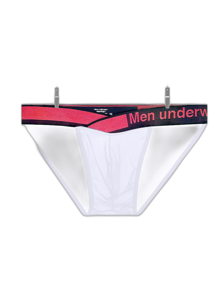 2 Pack Men's Large Pouch Semi-Transparent Sexy Bikini