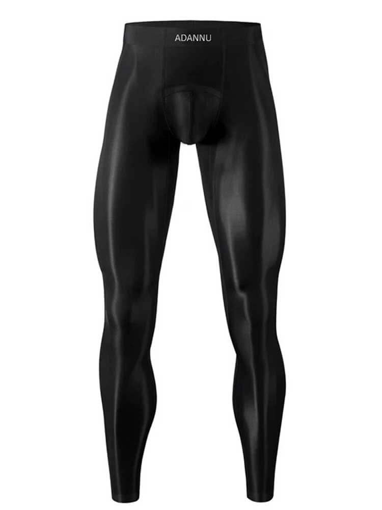 Men's Sexy Ultra-Thin Athletic Long Base Layer Tights Pants