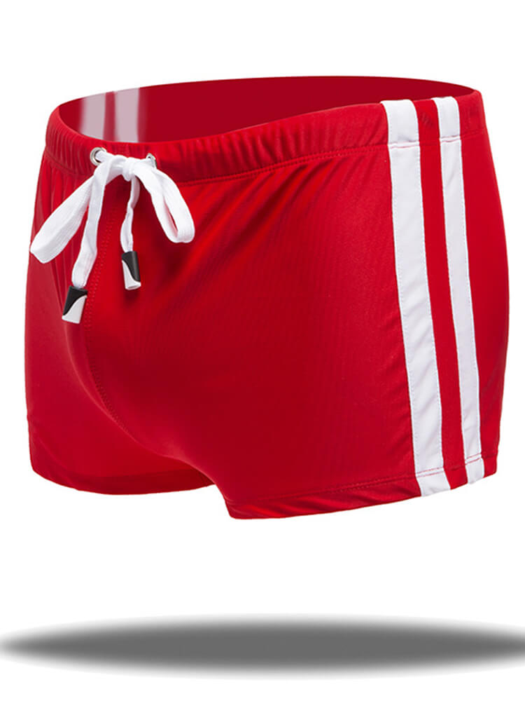 Men's U-Bulge Pouch Loose Drawstring Swim Trunks