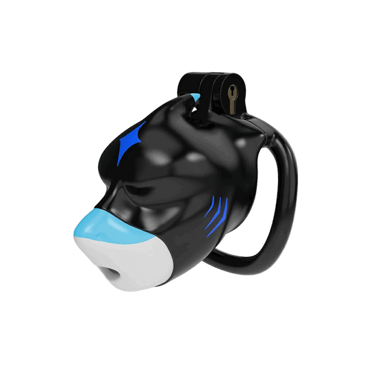 Furrjoi Shark Chastity Cage Blue