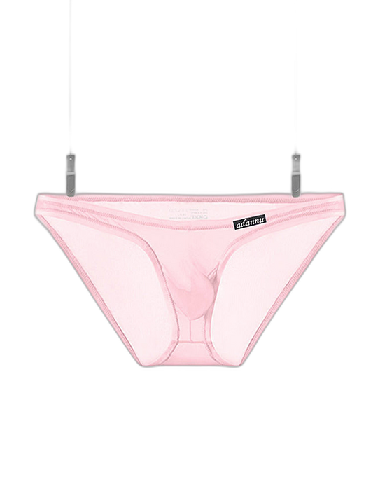 Men's Sheer Low-Rise Bikini with Contoured Pouch