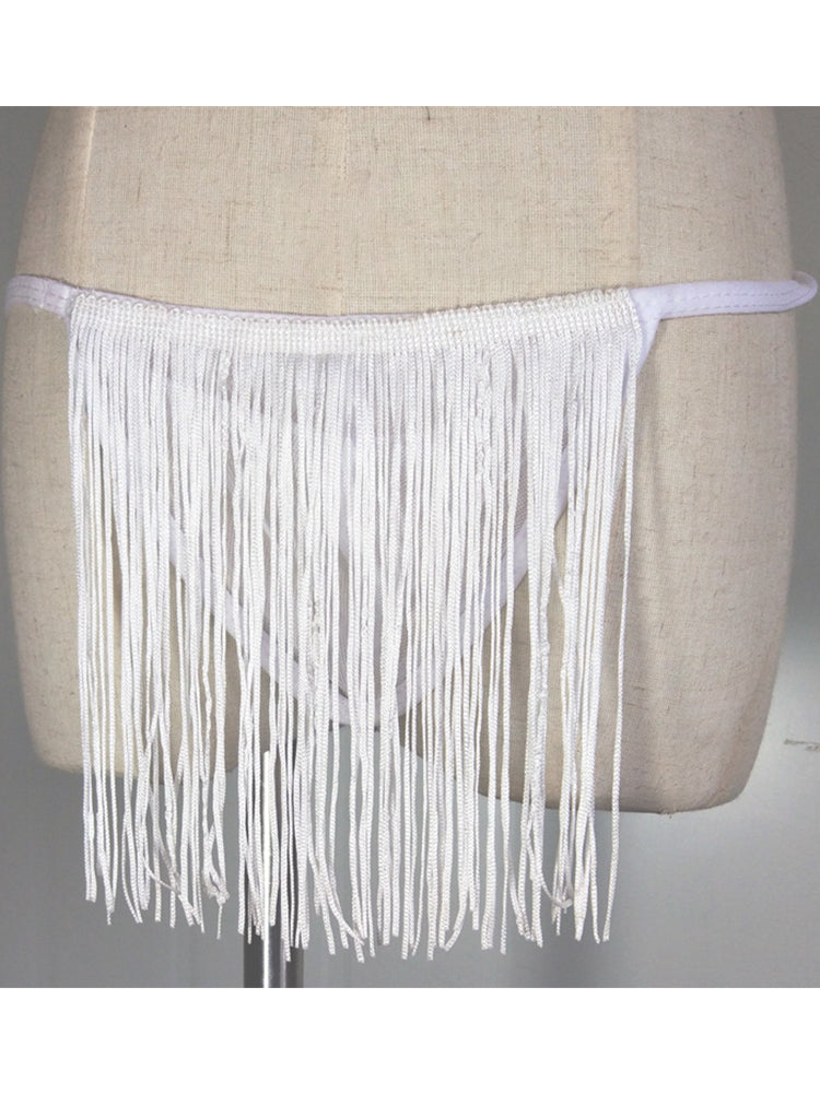 Men's Mesh Fringed Spandex Thongs