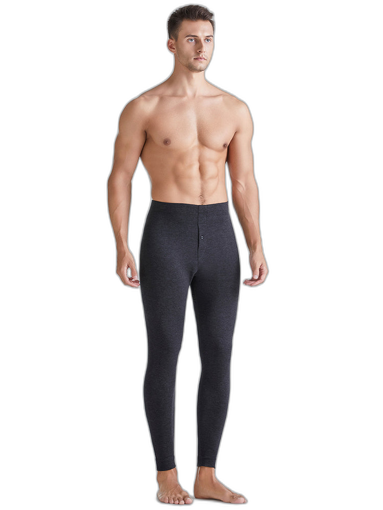 Men's Winter Thermal Long Johns With Button Fly