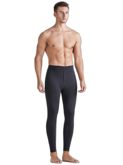 Men's Winter Thermal Long Johns With Button Fly