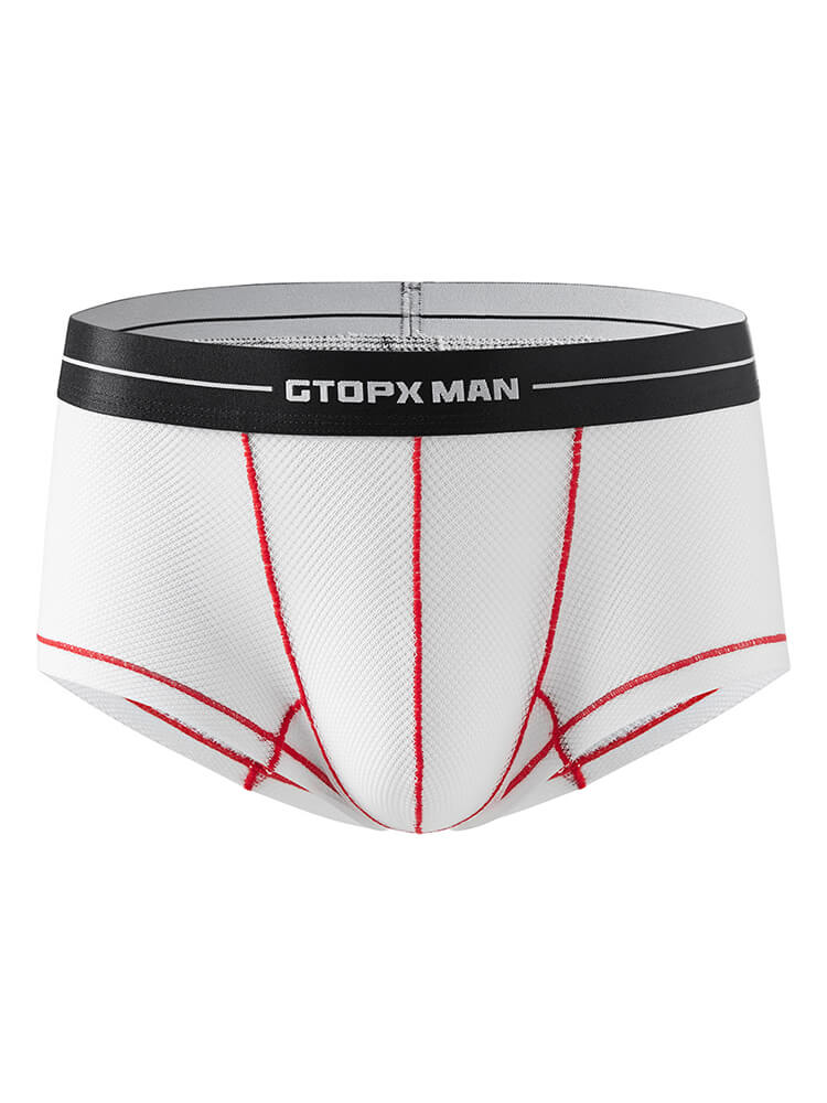 Men's Mesh U-Convex Pouch Low Waist Boxer Briefs