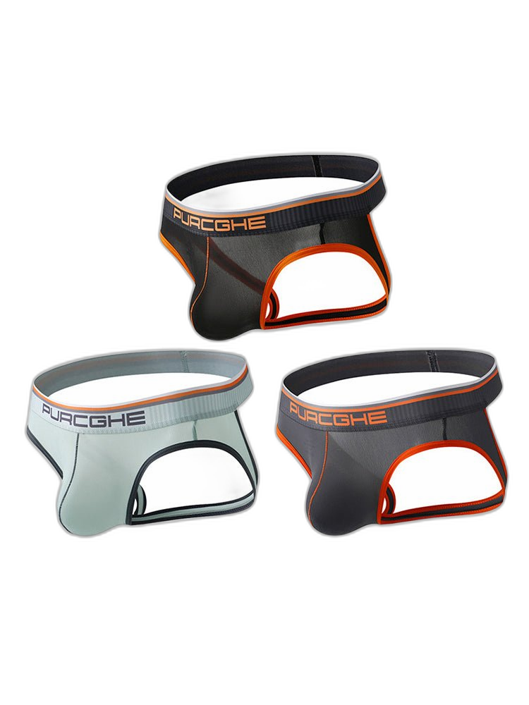 3 Pack Men's Low-Rise Ice Silk Jockstrap
