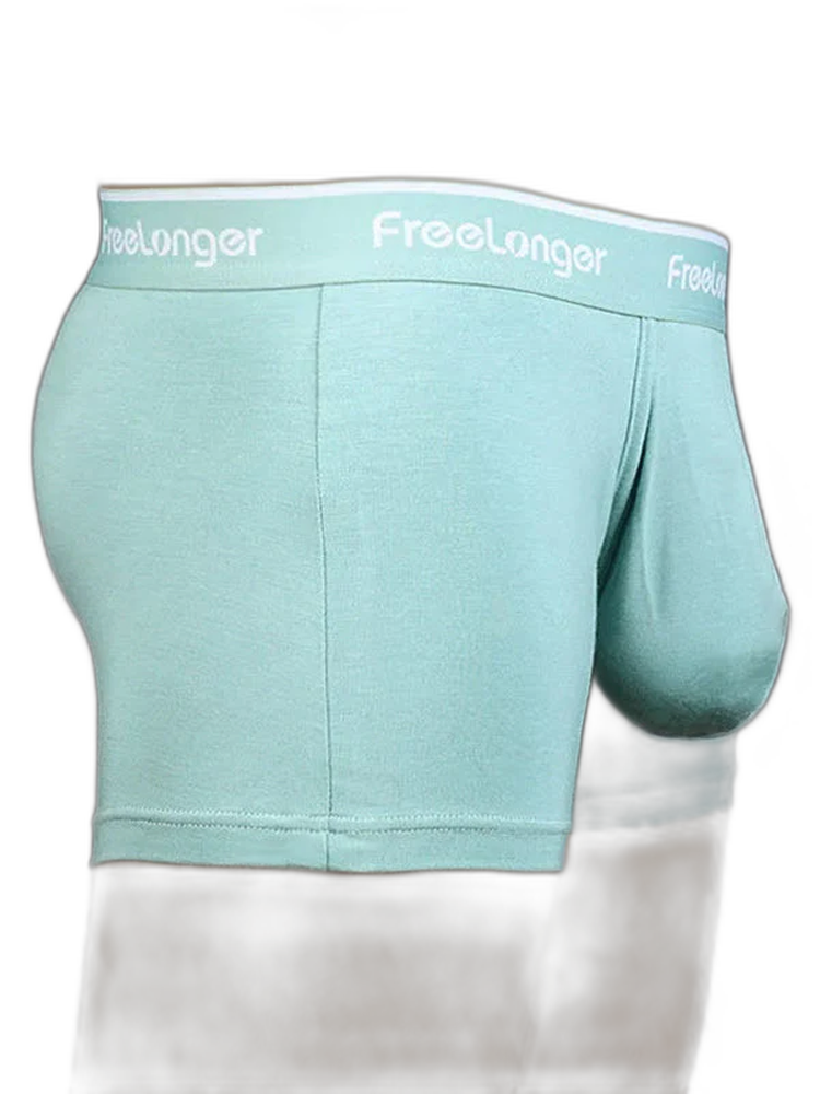 FreeLonger Men's Comfy Separate Big Pouch Trunks