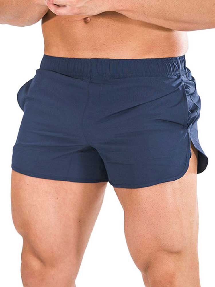 Men's Rounded Side Pocket Quick-Dry Swim Trunks